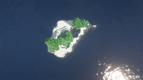 SEED: Small Desert Island Seed with Trees and Lake 1.16.5 Minecraft Map