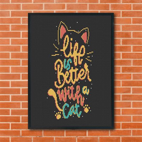 Cat Quotes Cross Stitch Pattern, Quotes Cross Stitch Pattern, INSTANT ...