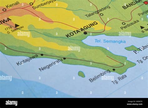 Map of Kota Agung, located in Tanggamus Regency, Lampung Province, Indonesia Stock Photo - Alamy