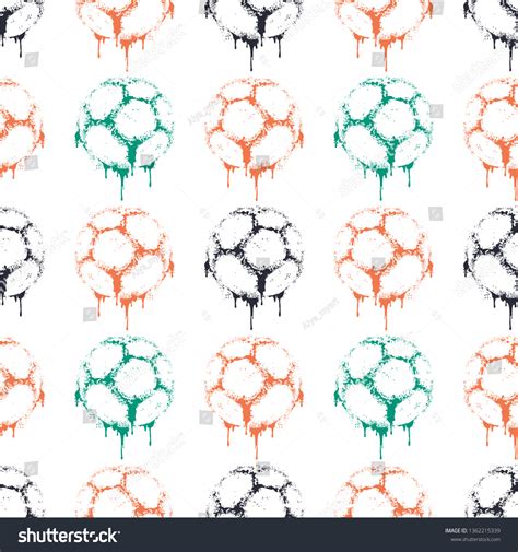 Soccer Ball Vector Illustration Seamless Pattern Stock Vector (Royalty ...