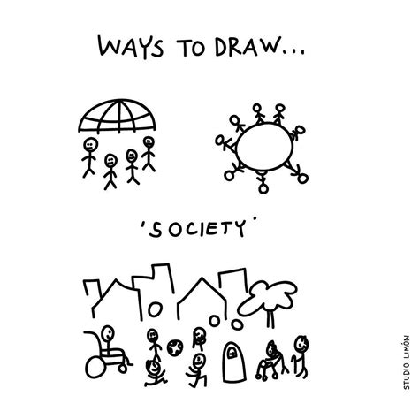 Studio Limon: Society | Visual metaphor, Doodle drawings, Sketch book