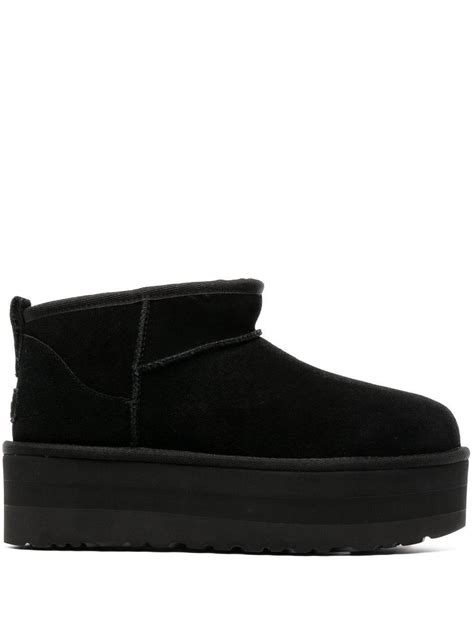 UGG Classic Ultra Mini Platform Boots in Black | Lyst