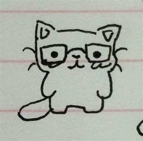 Cat with glasses >ω