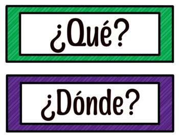 Spanish Question Words Poster Set by Spanish Simplified | TpT