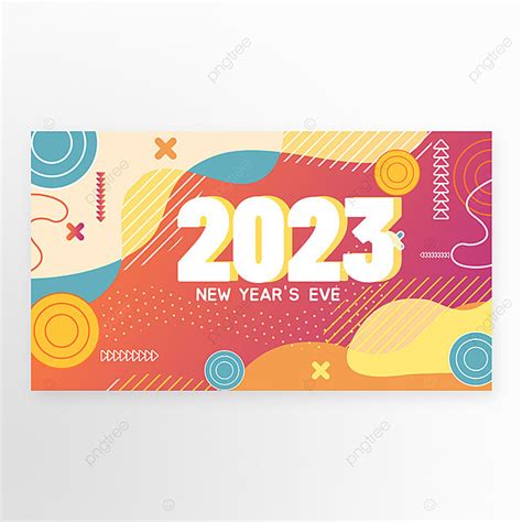 2023 Geometric New Year Poster Lines Template Download on Pngtree