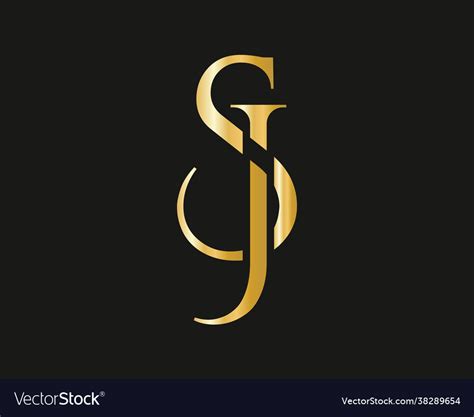 Modern sj logo design for business and company Vector Image