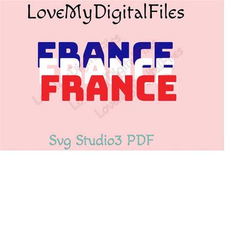 France Flag Colors SVG Digital files for cricut cutting mach - Inspire ...