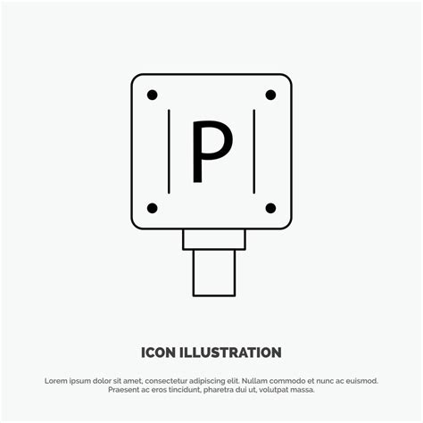 Parking Board Sign Hotel Vector Line Icon 14875390 Vector Art at Vecteezy