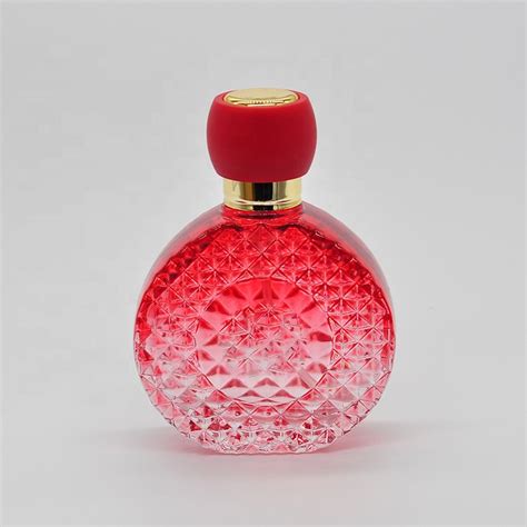 Red sexy fancy empty perfume glass bottle 50ml, High Quality glass bottle for perfume,glass ...