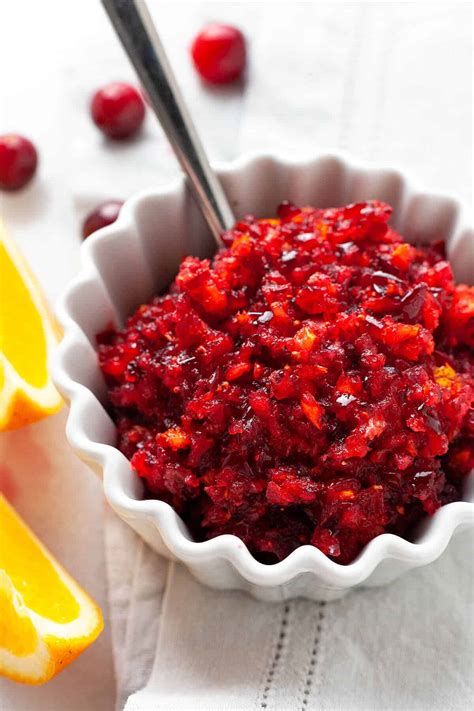 Fresh Cranberry Orange Relish | Foodtasia