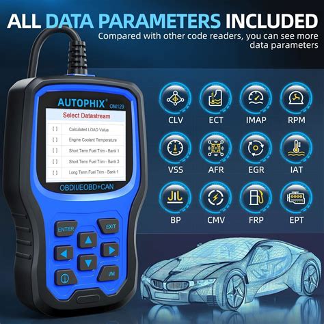 Car Diagnostic Scan Tool OBD2 Scanner Battery Test Check Engine AUTOPHIX OM129 | eBay