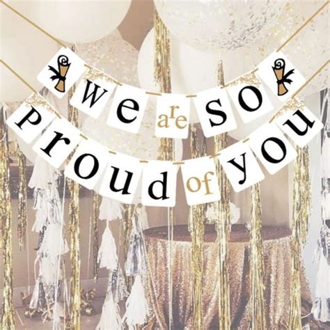 Graduation Banner, “We are so Proud of You”, Graduation Party ...