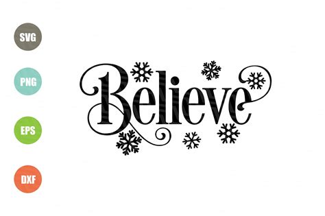 Believe SVG Christmas Design (377999) | SVGs | Design Bundles