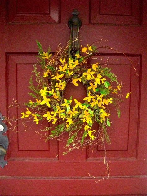 Forsythia Wreath by TheLinnetsWing on Etsy