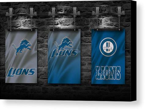 Detroit Lions Canvas Print / Canvas Art by Joe Hamilton | Lion canvas ...