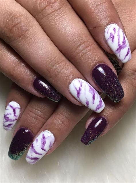 50 Trendy Purple Marble Nails You Must Try | Style VP | Page 21