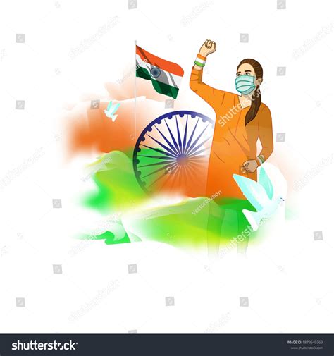 Vector Indian Patriotic Concept Banner Abstract Stock Vector (Royalty ...