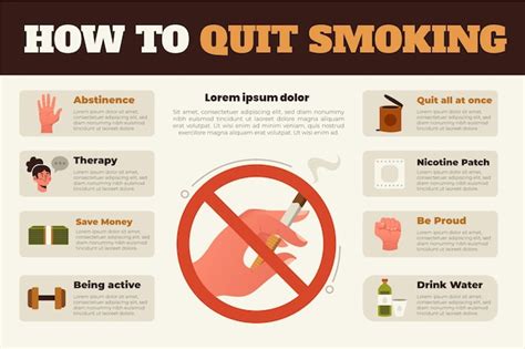 Free Vector | How to quit smoking infographics