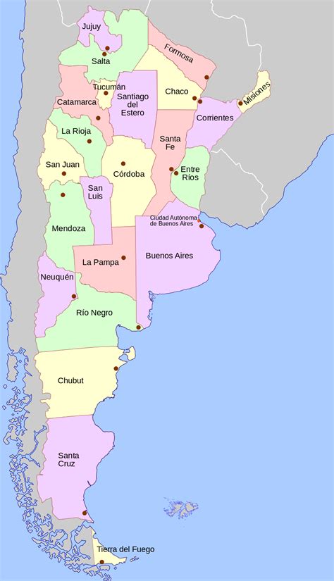 Las 23 provincias de Argentina y sus capitales (mapa incluido) - Libretilla