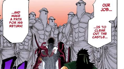 Chad & Ganju helping Ichigo getting pass Yhwach Statue soldiers. (Manga ...