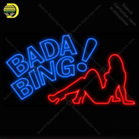 Neon Sign for Bada Bing Lady Neon Light Neon Bulb sign Beer Bar club Game room handcraft glass ...