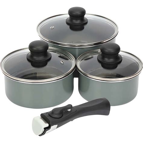 Wanderer Non Stick Saucepan Set 3 Piece | BCF