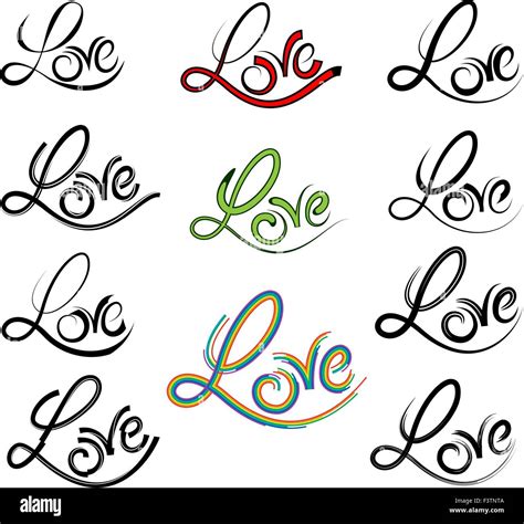 Tattoo Love Word Vector Art Stock Vector Image & Art - Alamy