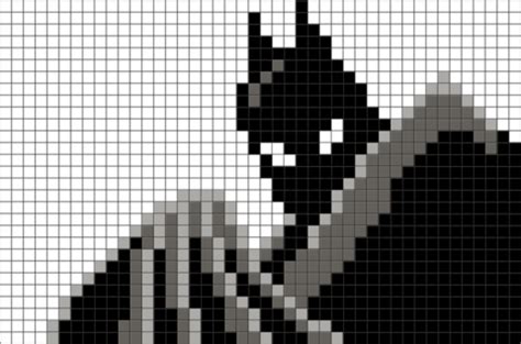 Batman Pixel Art | Pixel art grid, Pixel art, Minecraft pixel art