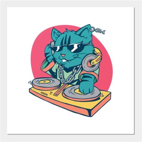 Cool Cat DJ - Dj Cat - Posters and Art Prints | TeePublic