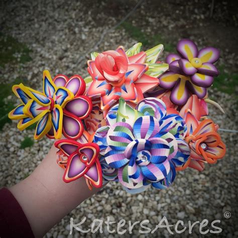 The Making of Caned Polymer Clay Flowers - KatersAcres