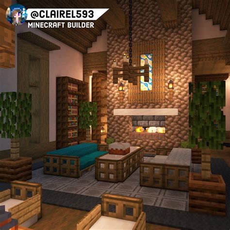 Lake house with interior : r/Minecraftbuilds