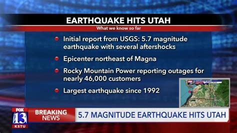 5.7 Magnitude Earthquake In Utah – The Thunder