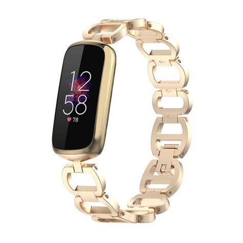 For Fitbit Luxe | Glamorous Steel Band | Champagne – Fitbit Bands™