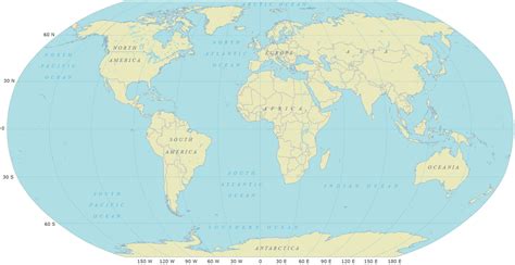 Detailed Longitude And Latitude Map Of The World - Freddy Bernardine