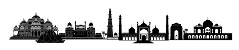 Delhi, India landmarks. Indian city skyline 2011339 Vector Art at Vecteezy