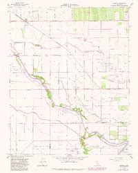 Map of Burrel, Fresno County, CA in 1954 | Pastmaps