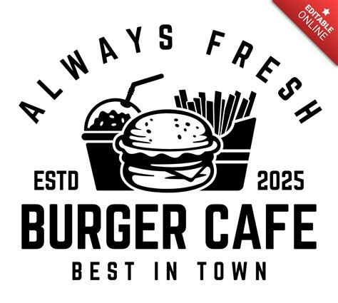 Fresh Burger Cafe Logo Design Template | Free Design Template