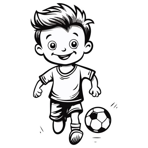 Football Player Clipart Black And White Kids
