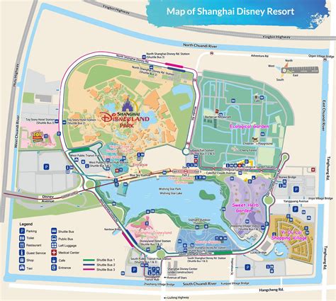 Shanghai Disneyland Park Map | Islands With Names