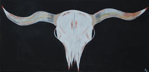 Longhorn skull Painting by Robert Kelley - Fine Art America