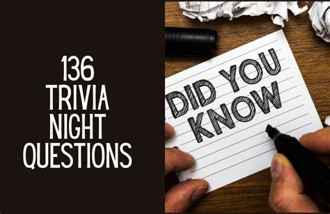 136 fun and unusual trivia night questions - Kids n Clicks