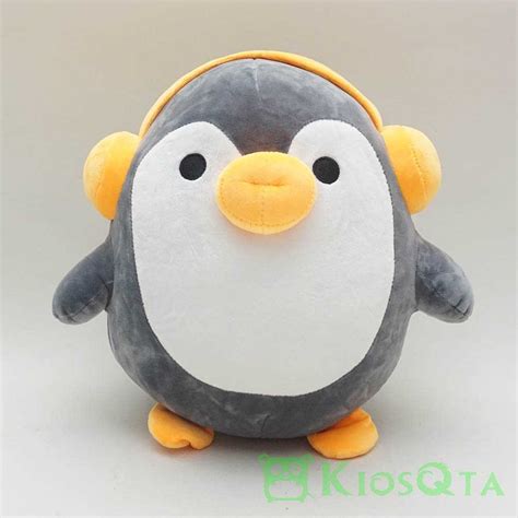 Jual boneka penguin lucu cute pinguin headphone ear warmer abu