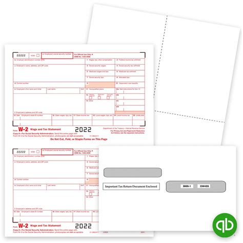 QuickBooks Compatible W2 Forms & Envelopes - Discount Tax Forms