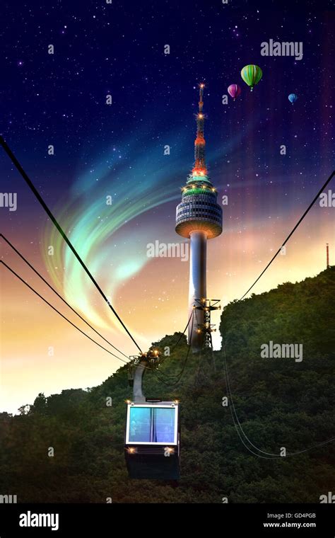 Seoul tower cable car seoul hi-res stock photography and images - Alamy