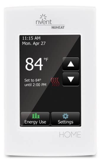 Nuheat Home Touchscreen Programmable Thermostat Data Sheet Guide - thermostat.guide