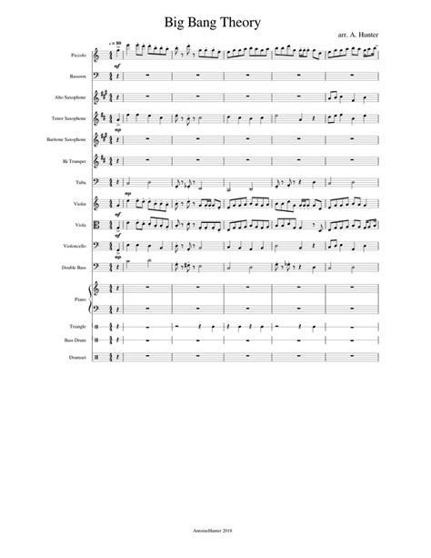 Big Bang Theory Sheet music for Piano, Tuba, Flute piccolo, Bassoon ...