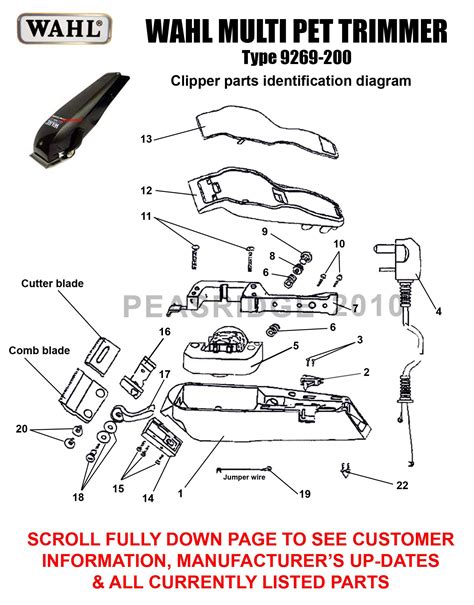 Wahl Trimmer Parts Diagram