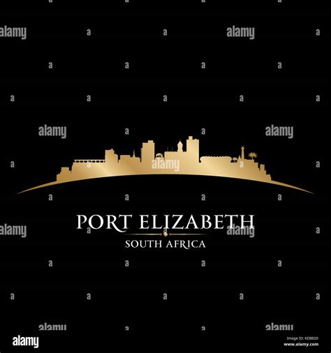 Port Elizabeth South Africa city skyline silhouette. Vector illustration Stock Vector Image ...