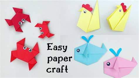 YouTube | Paper crafts, Nursery crafts, Origami easy