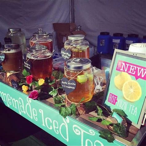 Iced tea stall | Tea time snacks, Tea bar, Iced tea